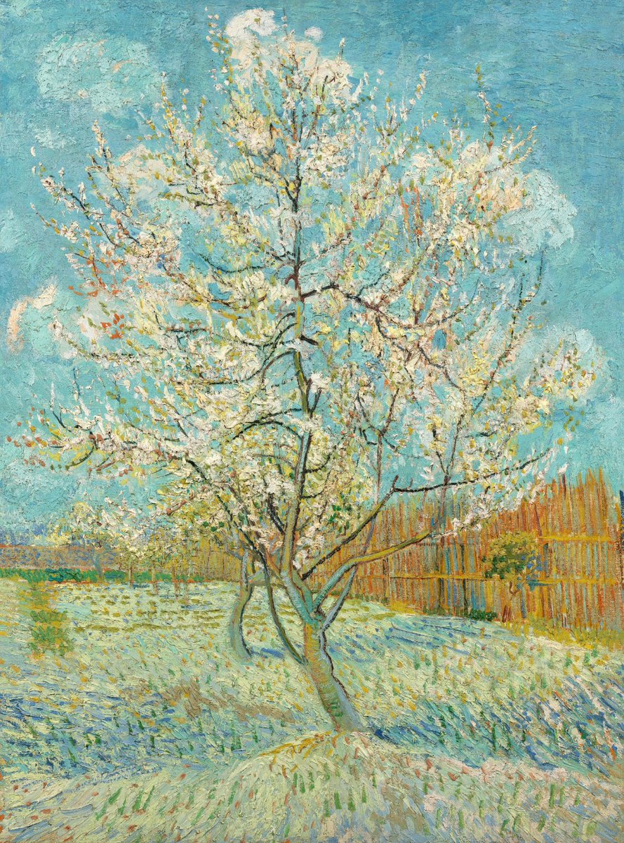 vangoghmuseum's tweet photo. Van Gogh called this orchard scene ‘probably the best landscape I’ve done.' And you can see why, in every single detail. 🎨

🖼️ ‘The Pink Peach Tree’, 1888 © Van Gogh Museum https://t.co/bk8lc5TkwE