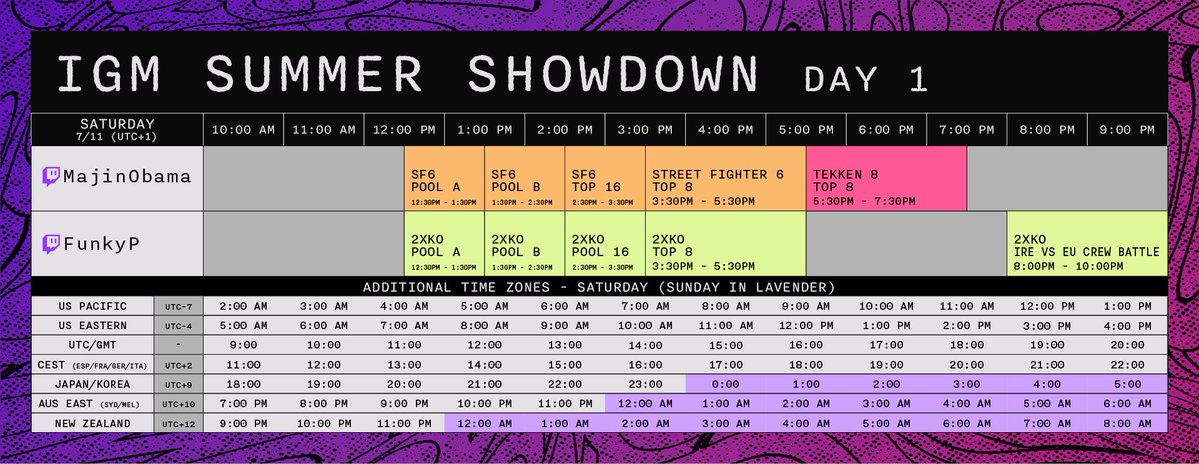 tenomedia's tweet photo. We have a treat for ICFC viewers: @iregamingmarket's Summer Showdown is streaming on both @2djazz and @ATLFunkyP! Check the games and schedule below!

https://t.co/CFzOD9Wt1n: SF6, TEKKEN 8
https://t.co/iOCpwkB2P5: 2XKO, 2XKO IRE vs EU Crew Battle https://t.co/lxcyA3QisG