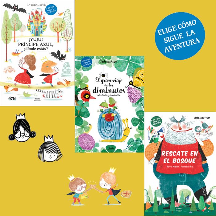 koalaediciones's tweet photo. Descubre la colección en la que cada #decisión puede ser el comienzo de una gran #aventura. Atravesarán bosques, visitarán islas y #castillos o conocerán a los seres más pequeños que han visto nunca. 🌳🏖️🏰
https://t.co/fV5tRLUsap
#librosinteractivos #lij https://t.co/ikZZfWAvk1