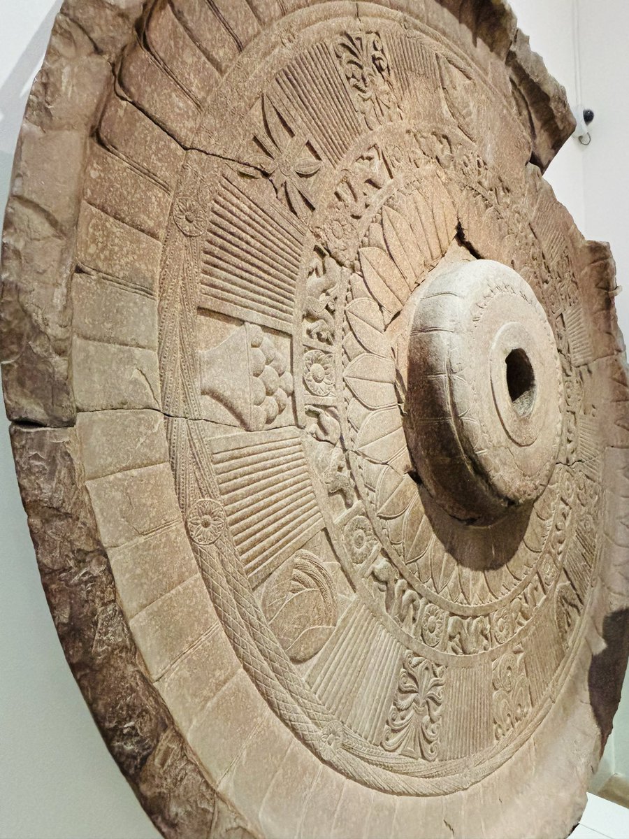 PalakD15's tweet photo. Glimpse of #IndiabeforeMughals

@ASIGoI has done incredible work at Sarnath to showcase a glimpse of what our ancient Indian structures looked like! This is a 1st Century umbrella carved out of stone before rumbled over during the Mughal invasion! 

#India #Indianhistory #Reclaim https://t.co/BELcykZRfu
