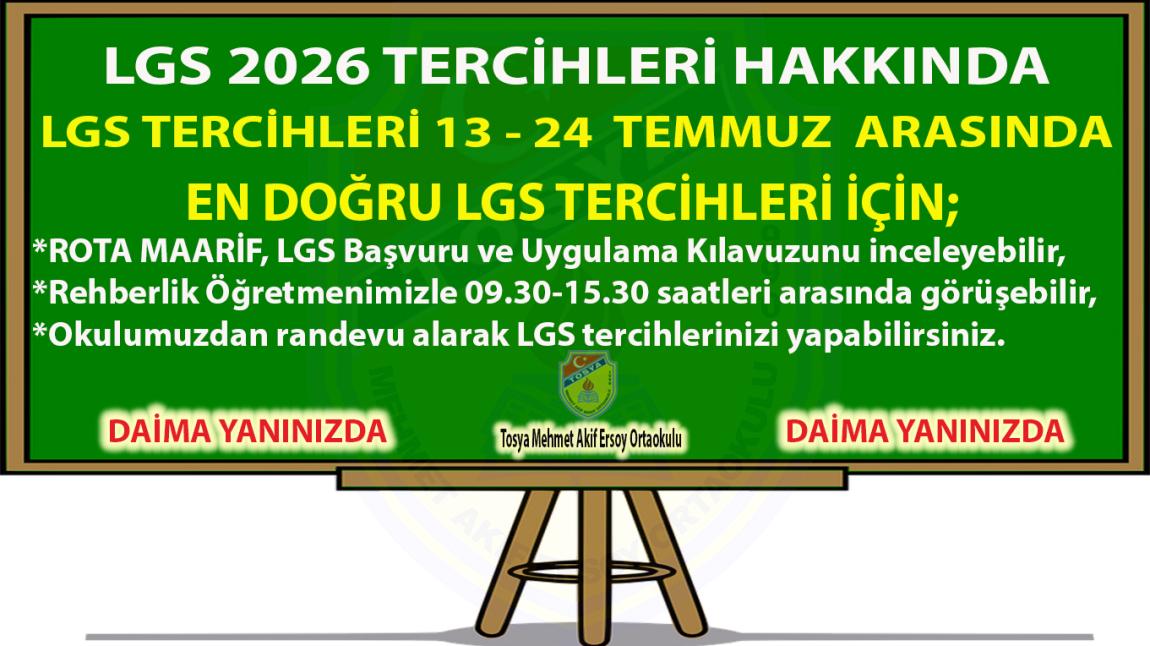 TosyaMAEO's tweet photo. 📌LGS Tercihleri Başlıyor (13-24 Temmuz)

Detayları inceleyiniz👇
https://t.co/uGK4FSRiub https://t.co/8gfpuDTEY9
