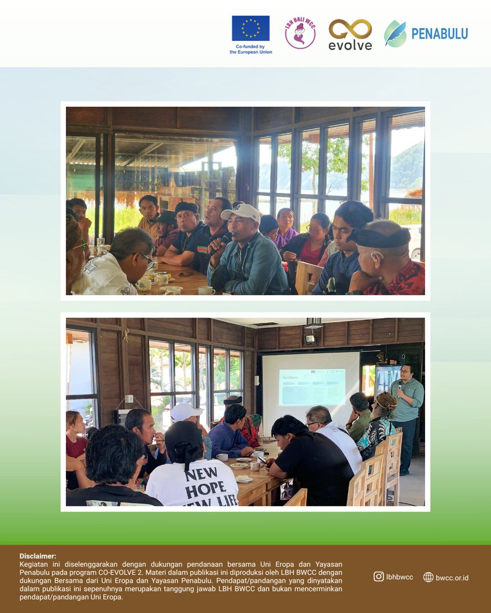 LBHBWCC's tweet photo. Lokakarya Penyusunan Rencana Restorasi sebagai bagian dari Program TIRTA LESTARI (Transformasi Inklusif Restorasi dan Tata Kelola Air Berkelanjutan di Kintamani) dilaksanakan oleh @LBHBWCC pada 9 Juli 2026 di Desa Buahan, Kintamani, Bangli. https://t.co/rn3OtIsdS3