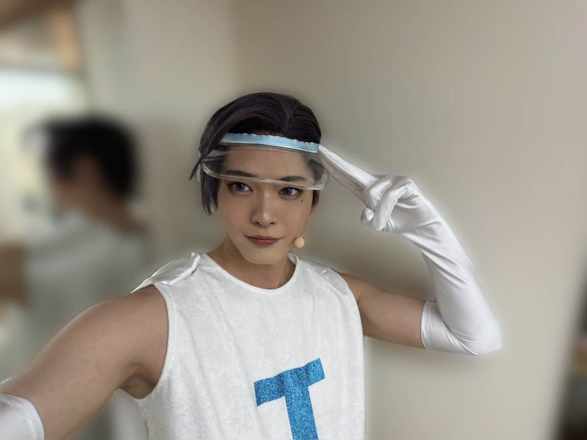Nikaido__shin's tweet photo. #舞台うらみち 

よい子のみんなー！
今日も来てくれてありがとうー！

ジョキンダーだよ！！
よい子の皆んなは手洗いうがいを忘れずにね！

#うらみちお兄さん
#蛇賀池照 
#表田裏道 https://t.co/zCmH5lBBIN