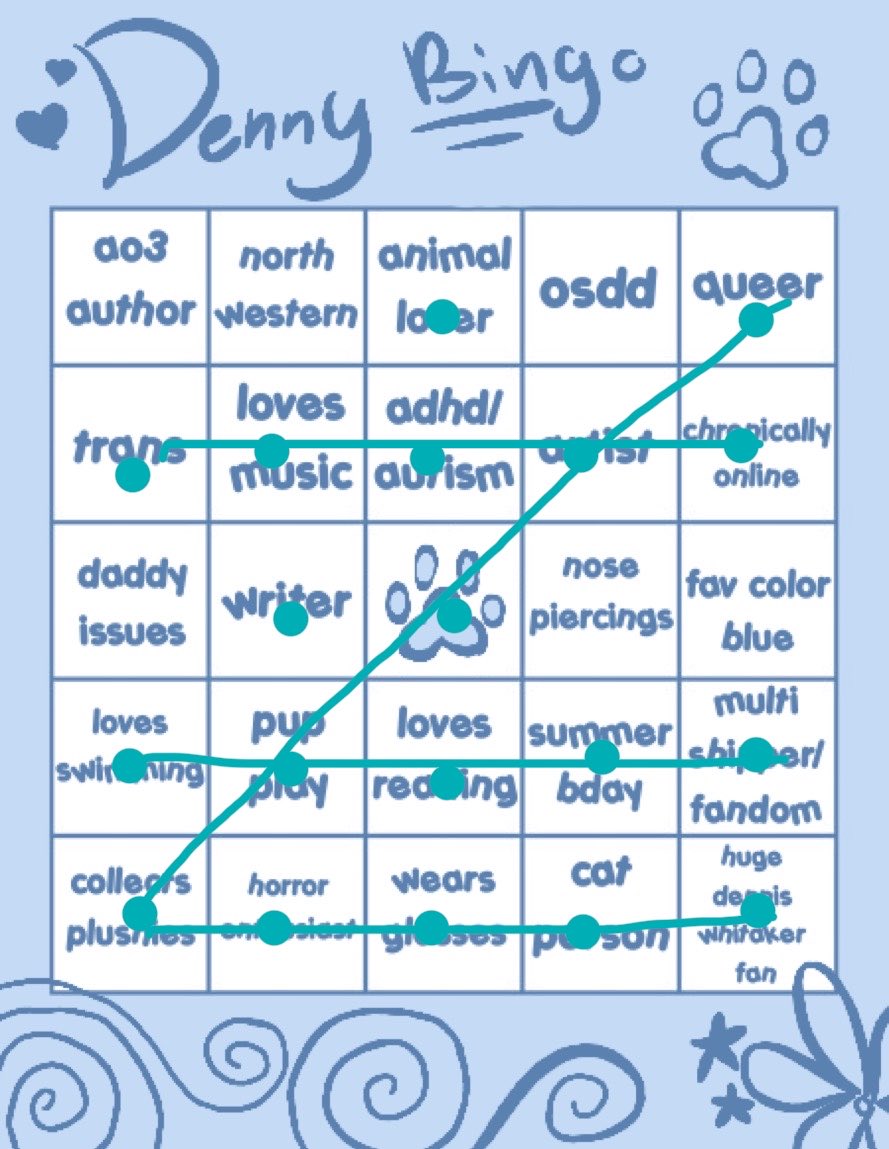 BlueMoonJude's tweet photo. @pawsomexpup 4 bingos! Not an ao3 author YET, soon 😈 https://t.co/gS6WvCBmrj