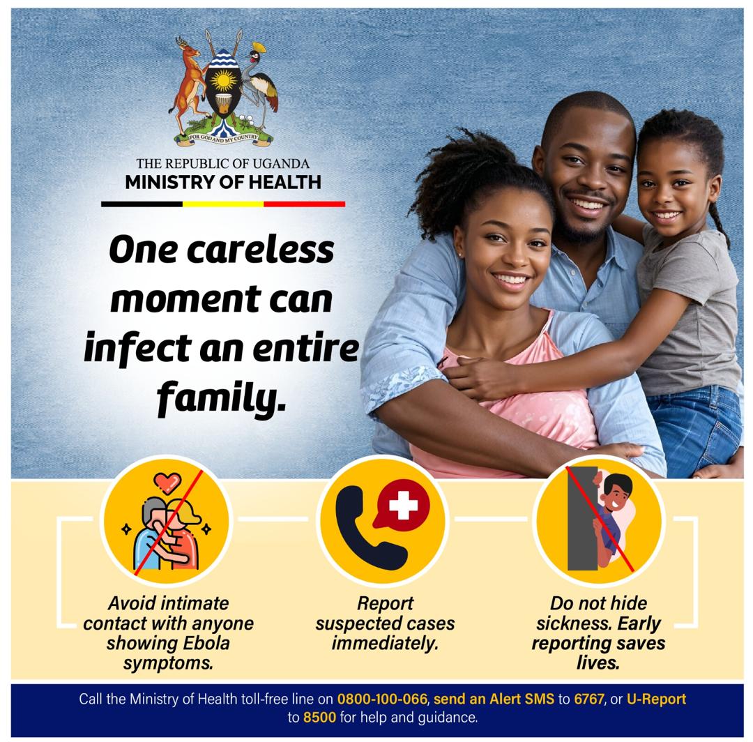 TZ_MediaUG's tweet photo. Weekends are for catching up with your family not spreading viruses. 🙃 Check out this handy guide from the Uganda Ministry of Health,"One careless moment can infect an entire family," and remember some hugs can wait! 👀
#StaySafe #WeekendVibes #HealthTips #Uganda #StopTheSpread https://t.co/64xScL82Cp