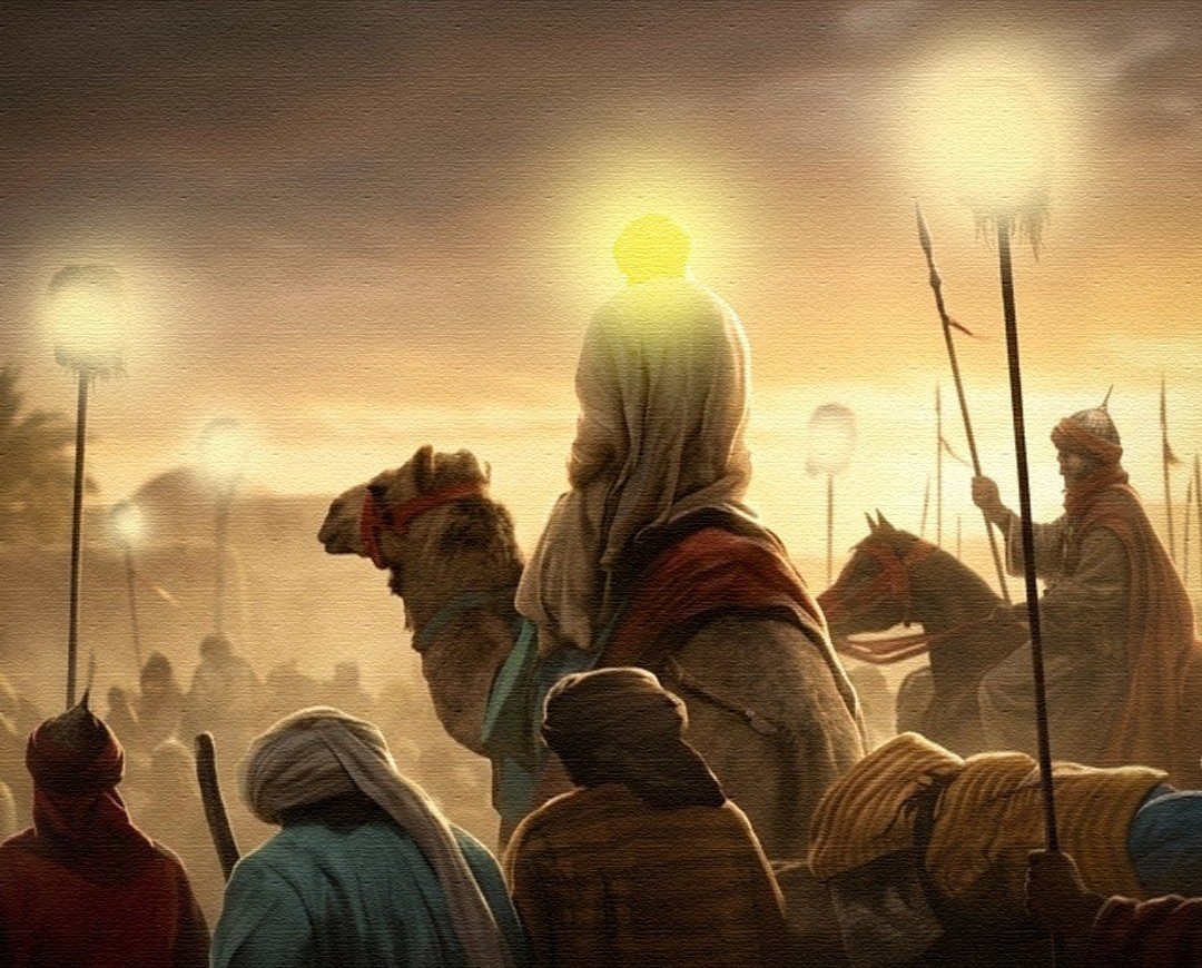 AaBidSarWar_313's tweet photo. After Ashura, Imam Sajjad (AS) was placed in shackles, with chains fastened around his blessed neck. He was then mounted upon a camel. But because of his illness and inability to remain seated, his feet were tied to the camel's sides.

📚 Bihar al-Anwar, Vol. 46, p. 152 🏴🖤 https://t.co/V5tT9gspaI