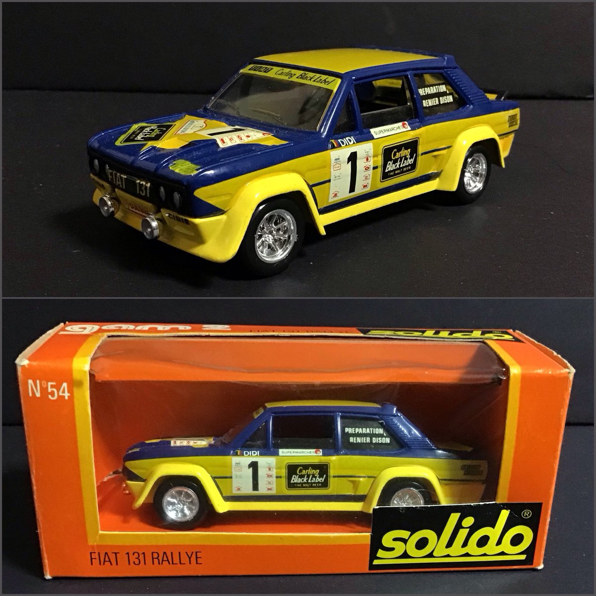 Delta2_10ru's tweet photo. Fiat 131 Abarth Boucles de Spa 1979 #1 ￼ "Didi" Cols Jean-Marie ￼ /Pauly André (Solido製1/43 Top43？)
ホットウィール発売日、国際貿易さんのセール日でしたが、久しぶりにお邪魔した老舗ミニカーショップさんで購入の、これが、22,000台目？となりました😊
このモデルの詳細は、あらためて😅 https://t.co/jksyDMgWt9