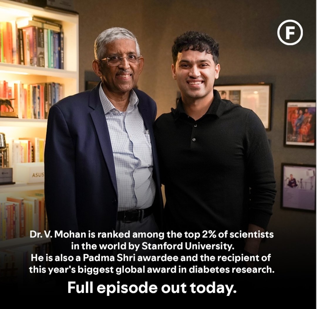 drmohanv's tweet photo. I'm delighted to share that I'll be featured on @rajshamani podcast, premiering today at 9:09 PM.

We'll be discussing diabetes, health and the future of healthcare along with practical insights that I hope you'll find valuable.

I look forward to having you join the conversation. See you at 9:09 PM!

https://t.co/JBJVxwfuXa