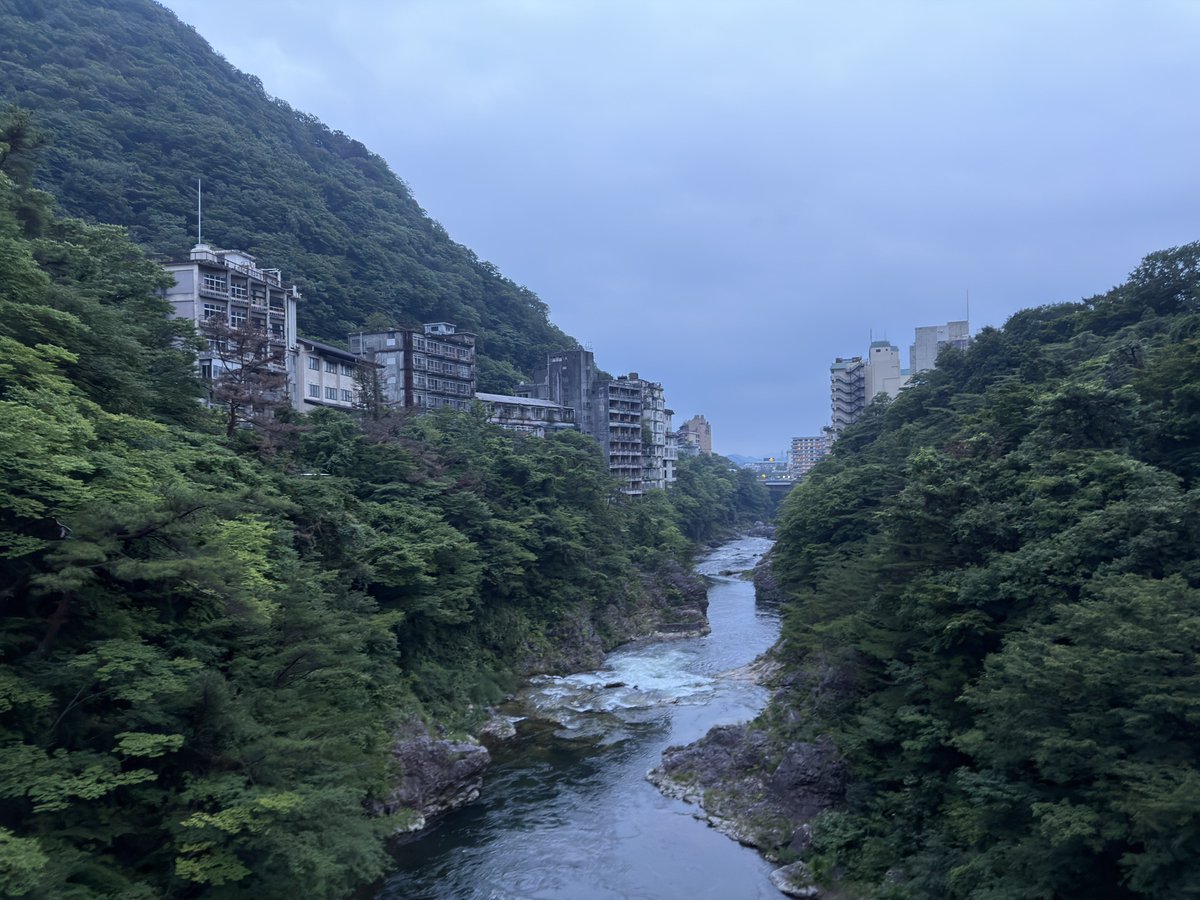 HakkaiThomas's tweet photo. Spent the day exploring some places in Nikko. Staying at one of the inns alone the Kinugawa. Remembered the scenes from some old 廃墟 videos I used to watch and went out to find the spot (I love abandoned buildings). Found it along with a suspension bridge that was scarier than I thought… probably because I was surrounded by dilapidated buildings 😅
