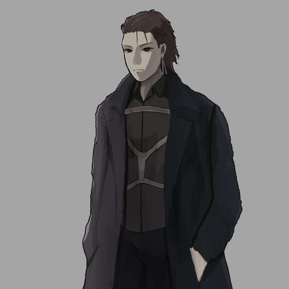 LWlpwm's tweet photo. ゲーム制作178日目
キャラ紹介！

黒蛇拓海
闇医者。とある異世界病の患者に不適切な処置をしたため異世界医の資格をはく奪された。
寡黙。他者は何をしてでも助けるべきと考えている。
シナモンだけは苦手。
２枚目は戦闘形態。
#SuperDevDay
#スーパー開発デー
#スーパーゲ製デー https://t.co/KdMfifspVu