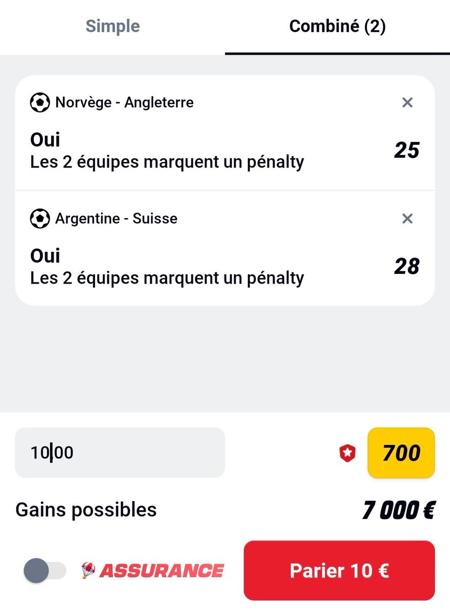Flavien_Z's tweet photo. @Betclic Meganou1812
#FeebetsBetclic
Les deux équipes marquent sur pénalty lors des deux quarts de finale https://t.co/9ao91rAfVB