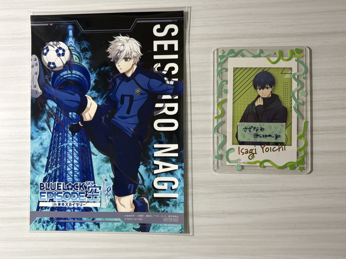 sznm_go's tweet photo. 【交換】ブルーロック スカイツリー ブロマイド

譲▷ ⚠️凪
求▷ 同種 潔

・郵送でのお取引
⚠️表面上部に凹み傷がございます。(画像2)

交換いただける方がいらっしゃいましたら、検索からでもお気軽にお声掛けください。 https://t.co/gXXAD4Roxb
