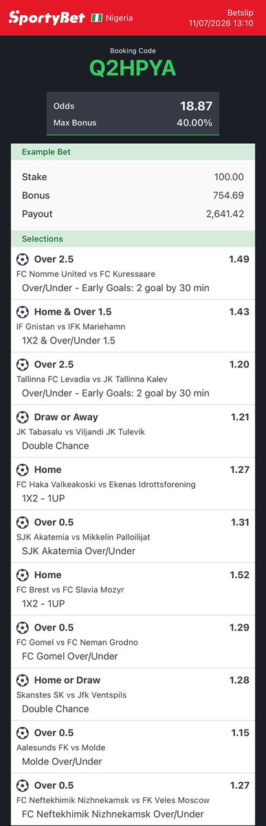OriomahJ's tweet photo. Q2HPYA

18 odds on sportybet https://t.co/QC5lrVLkzu