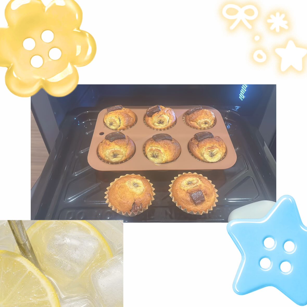 kyumarunn's tweet photo. 新居で初のお菓子作り🍪
バナナマフィン作ったんだけど、彼氏くんが「美味しい」とか「天才」って言いながら一気に3個食べてくれて作って良かった〜ってなった🍌🤍

もっと色々なお菓子作りたいな〜！ https://t.co/Acdnivne8n