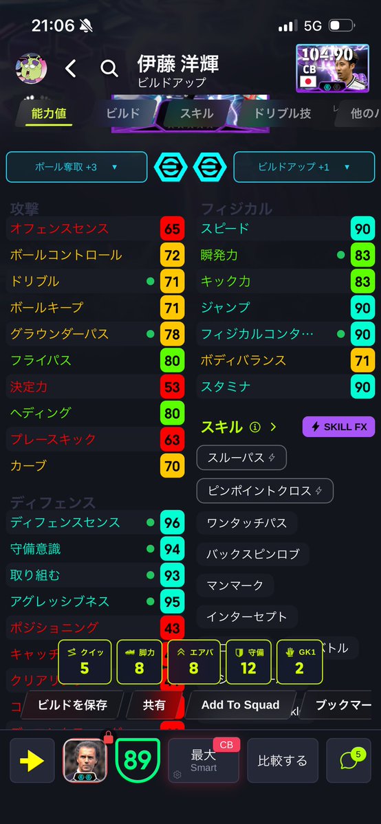 a_efoot's tweet photo. 彩艶
能力、身長は環境最強クラスの1歩手前
ただ、パス、キック力が抜けてる
ノイアーともプレスタ、固有AIの有無で差別化可能

伊藤
左利きビルドアップは希少
能力身長、ロングリーチと環境CBに欲しい要素も兼ね備え足元もある

久保
能力は悪くないものの個性もない
左利き逆足微妙渋い
#イーフト https://t.co/RBde7ReQeF