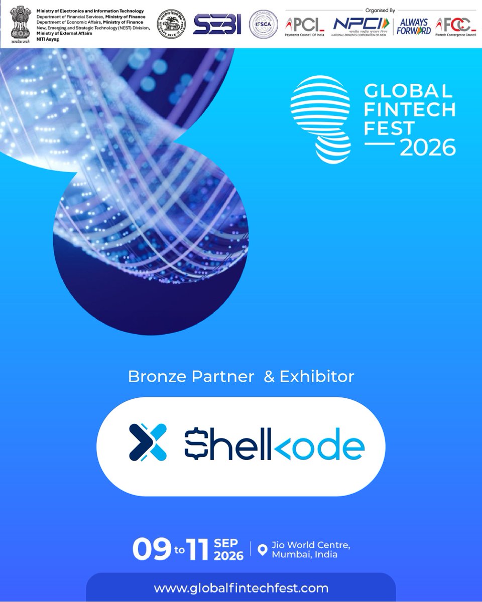 GffFintechfest's tweet photo. GFF 2026 is proud to welcome ShellKode as the Bronze Partner and Exhibitor.
ShellKode is a technology company that provides AI, data engineering, cloud, and machine learning solutions for businesses.
Explore more: https://t.co/Fbax1pfuA5
#GFF #GFF2020 https://t.co/lOqmIrfFBf