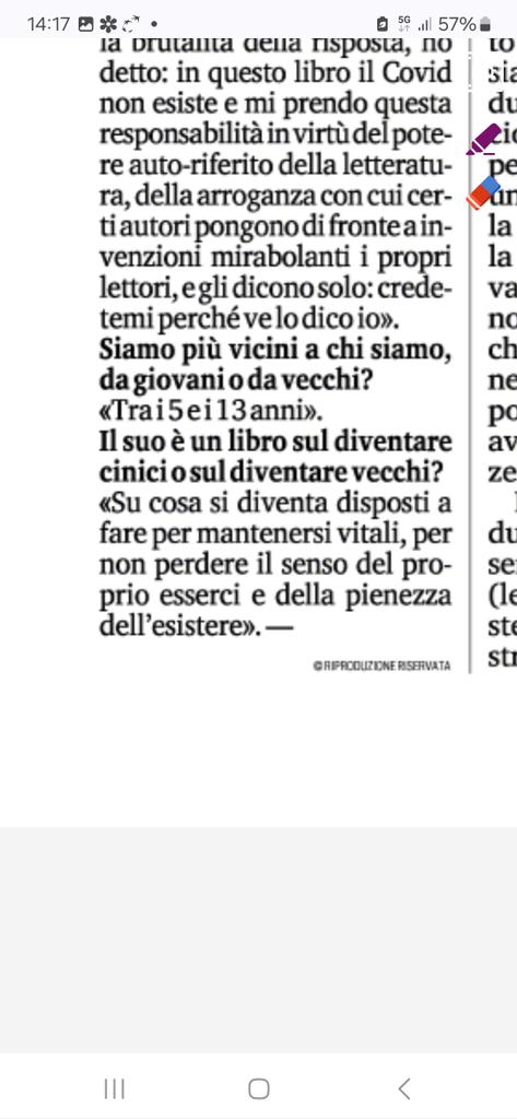 m_crosetti's tweet photo. Migliore domanda e migliore risposta della settimana, @Sciandi e Michele Mari su @LaStampa https://t.co/eYWaoT7UCQ