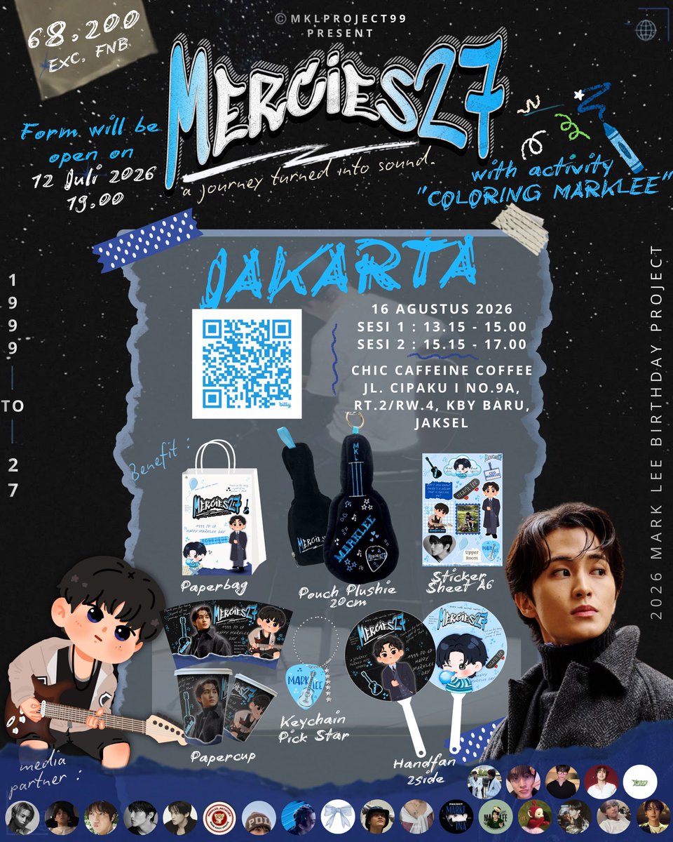 MKLproject99's tweet photo. 𝗠𝗘𝗥𝗖𝗜𝗘𝗦²⁷ ★

𝗔 𝗝𝗢𝗨𝗥𝗡𝗘𝗬 𝗧𝗨𝗥𝗡𝗘𝗗 𝗜𝗡𝗧𝗢 𝗦𝗢𝗨𝗡𝗗. 🎧

our birthday project for Mark Lee is finally on  16 August 2026

🎸 JAKARTA
📋 Form will be open on 12/7/2026 19.00
🔗 https://t.co/woSd5zMjtL

see u there 🩵

#MARK 
#Mercies27
#HappyMARKLeeday https://t.co/FzAN5LUWIv