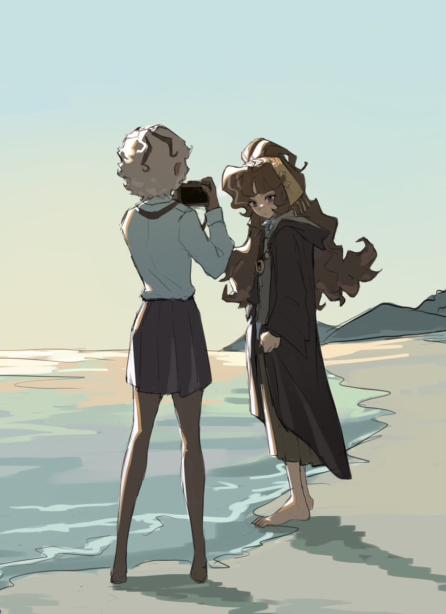 danielpagelover's tweet photo. ⚠️夢絵注意
エステラ先輩と朝の海です https://t.co/BuWUE9WNQe