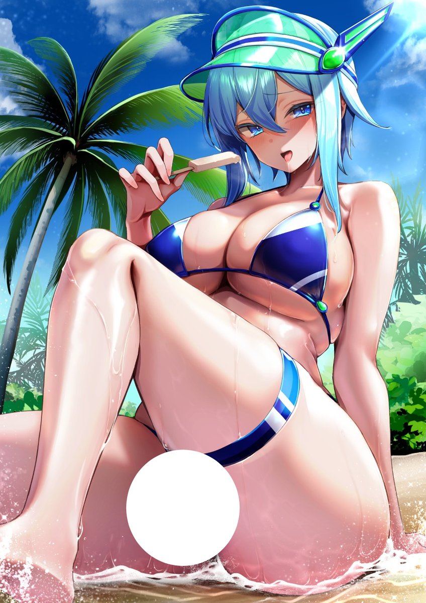 【R-18 ふたなり】
サンプルではこんな感じで股間は白ノリになってますが、水着越しのおぺにすなので実際のグッズではノーモザイクでお届けできそうとのことでした。
白ノリ無しのイラストは支援サイトにて見れるようにしたので興味あったら覗きに来てください 