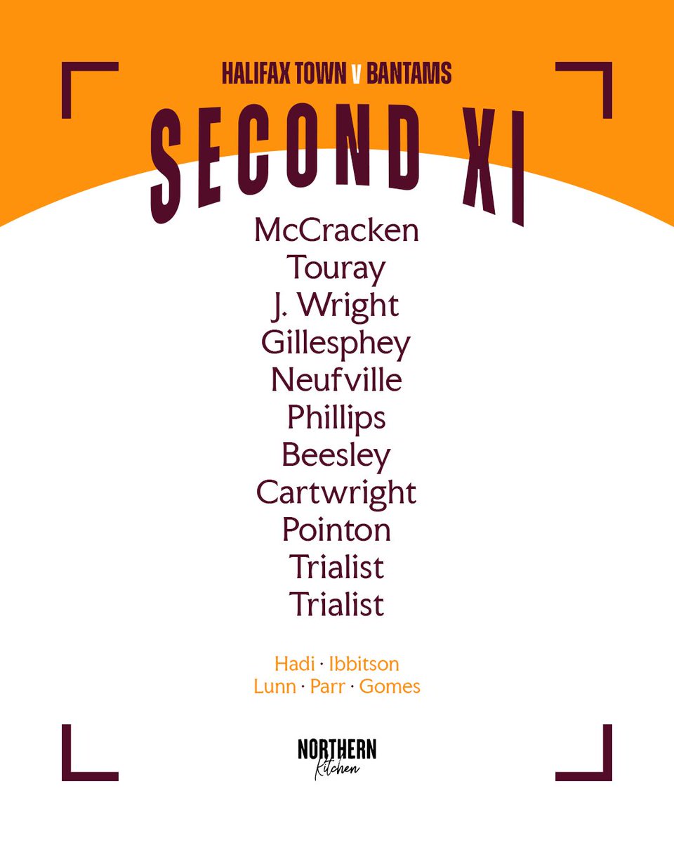 officialbantams's tweet photo. The Bantams for the second period. 🐔
#BCAFC | #HALvBRA | @NrthrnKitchenBD https://t.co/ErB41A3t5E