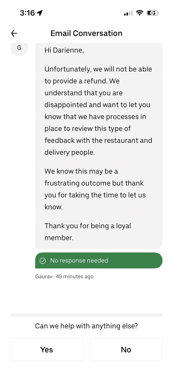 deejammin_'s tweet photo. @UberEats 5 days later! I didn’t even eat the open food due to safety concerns and now they’ve denied me a refund twice @UberEats @Uber #ubereats https://t.co/9FrUe94RW6