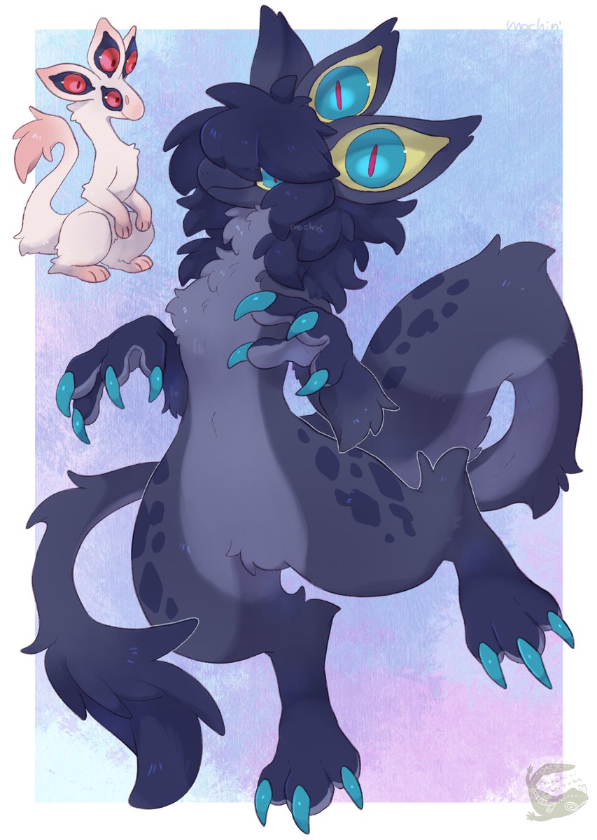 mochiri_work's tweet photo. おめめのケモノ https://t.co/yH7PB583Db