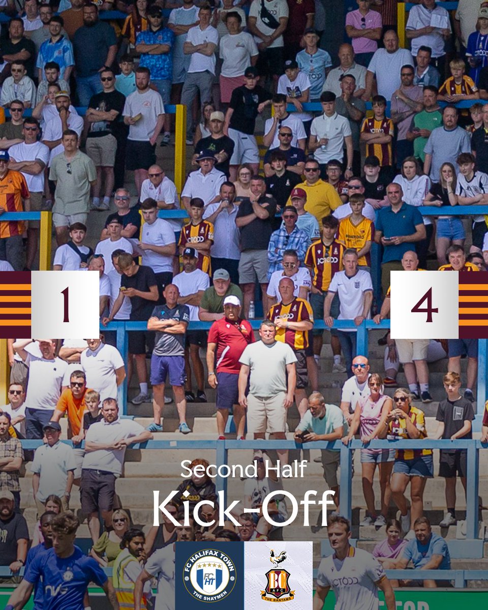 officialbantams's tweet photo. Back underway at the Shay Stadium. 💪
#BCAFC | #HALvBRA https://t.co/2Bq2E1UTlx