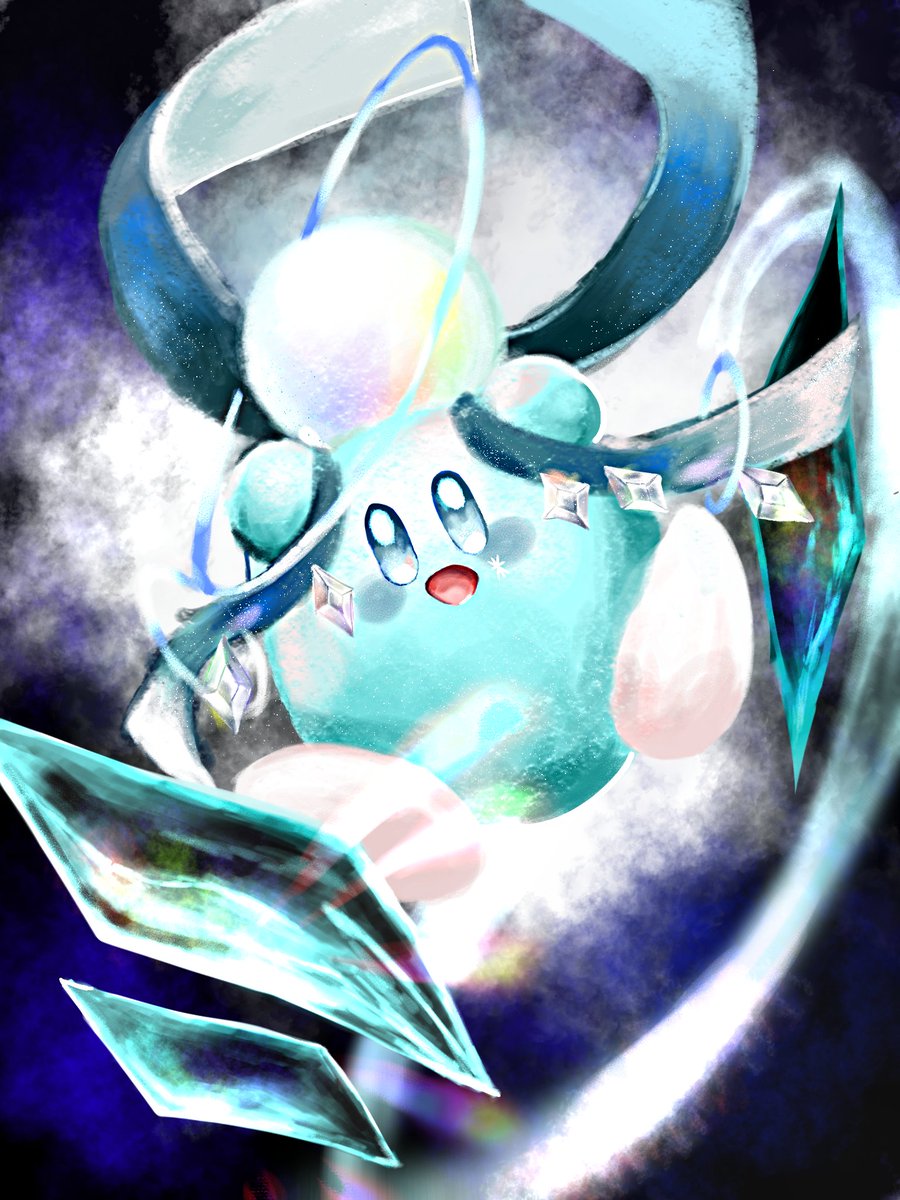 MpF4783's tweet photo. 星環に抱かれて♅
惑星シリーズ第3弾　天王星
#カービィイラスト
#kirby https://t.co/vEYp1zO6cb