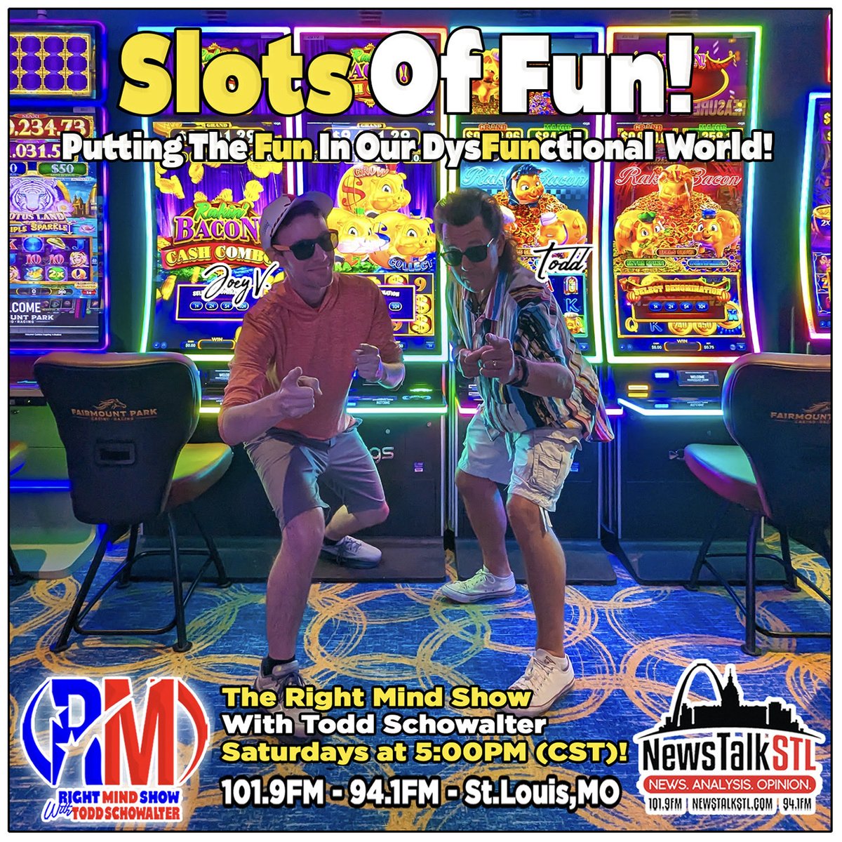 ToddSchowalter's tweet photo. Tonight! Our FUNNIEST show of the day! 
Anthony Rogers drops by and Jane Puszkar shows her comedy muscles!

5:00 PM CENTRAL! 

St.Louis- 94.1FM - 101.9 FM Everywhere Streaming! 

LIVE- https://t.co/xibVzclR4x 

REPLAY- https://t.co/fwR4yPbLIE https://t.co/wboQ6zrT1D
