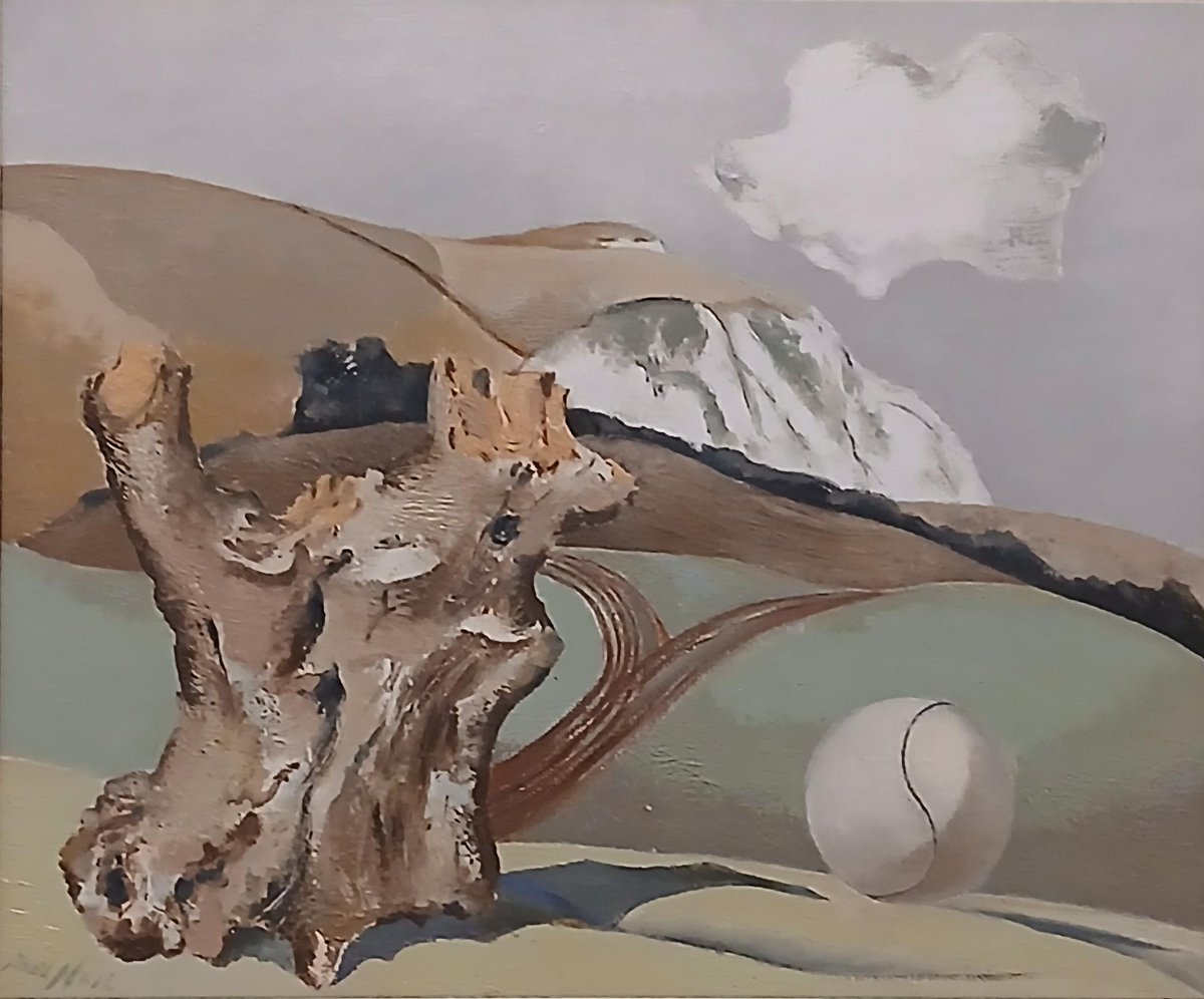 BlogExhibitions's tweet photo. Something surreal on the South Downs... Paul Nash's Event on the Downs (1934, UK Government Art Collection) is part of the fascinating Comrades in Art: Artists against Fascism exhibition @TownerGallery in Eastbourne: https://t.co/PKl0kUewnd https://t.co/4urXzJ38dO