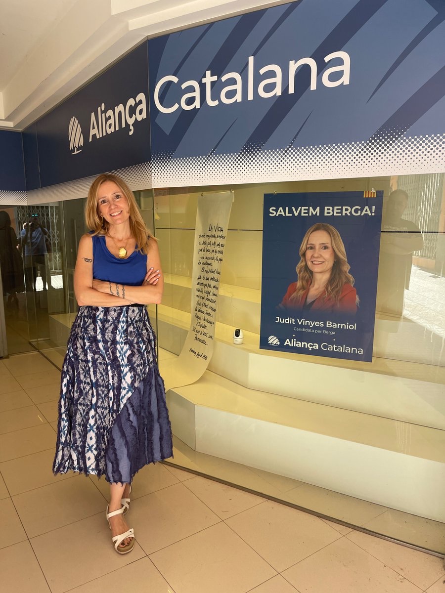 BerguedaAC's tweet photo. Ja tenim el cartell de la nostra alcaldable per Berga @JuditViBA 
#SalvemBerga 💙 https://t.co/XhlYFtl5UV