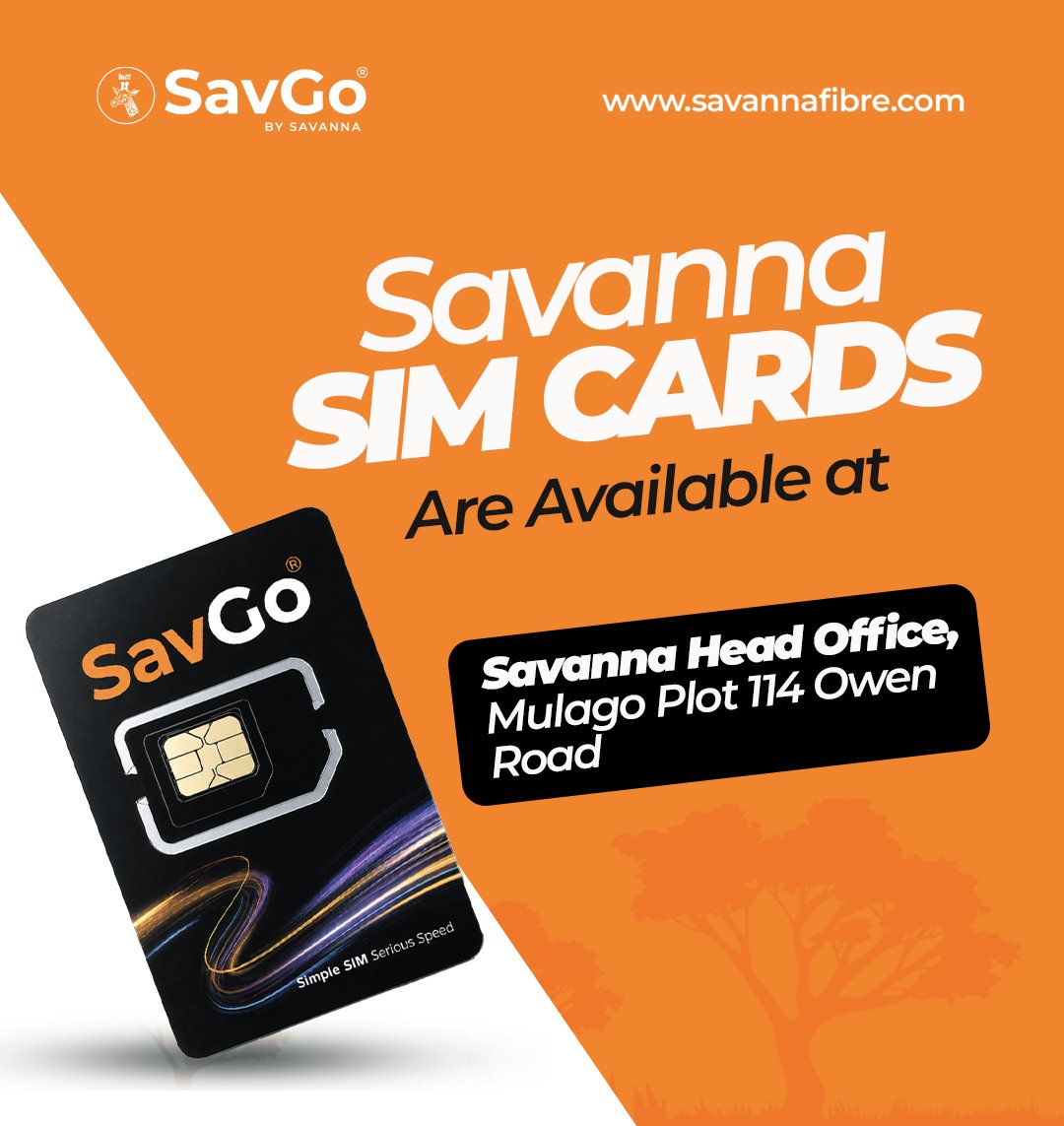 savanna_ug's tweet photo. Looking for a Savanna SIM card around Mulago?
Weβve got you covered! Visit our Savanna Head Office in Mulago and registered today.
#SAVGO #SimpleSim #SeriousSpeeds #UnlimitedInternet https://t.co/IYV5Q9wXuF