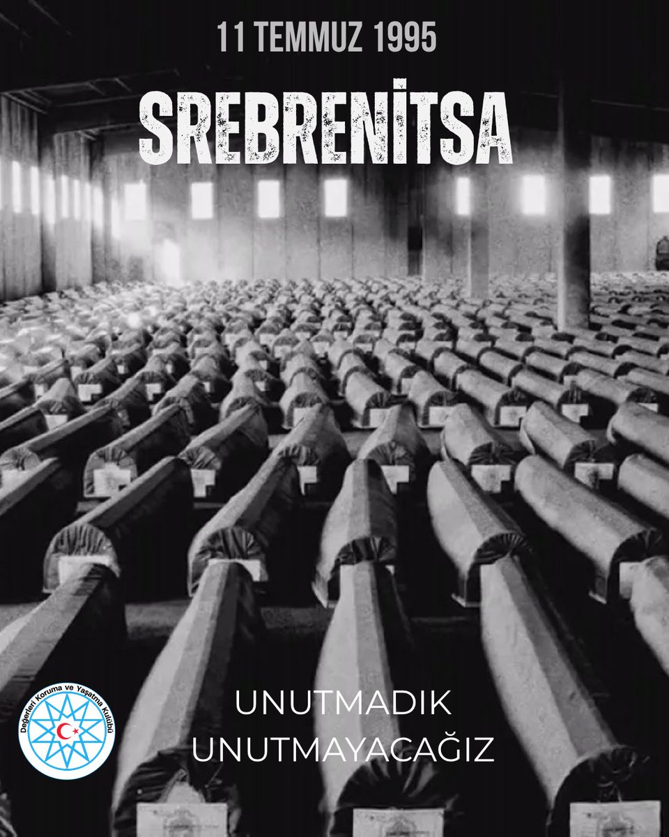 EgitimiYtu's tweet photo. 31 yıl önce bugün, Avrupa’nın göbeğinde insanlığın sustuğu kara bir gün yaşandı.

#SrebrenitsaSoykırımı’nda acımasızca katledilen Boşnak kardeşlerimizi rahmet, minnet ve dualar ile yâd ediyoruz. 

Kardeşlerimizin makamı âli, mekanı cennet, ruhları şad olsun.

Bilge Kral Aliya İzzetbegović’in şu sözünü unutmayalım:

💬”Ne yaparsanız yapın soykırımı unutmayın. Çünkü unutulan soykırım tekrarlanır.”