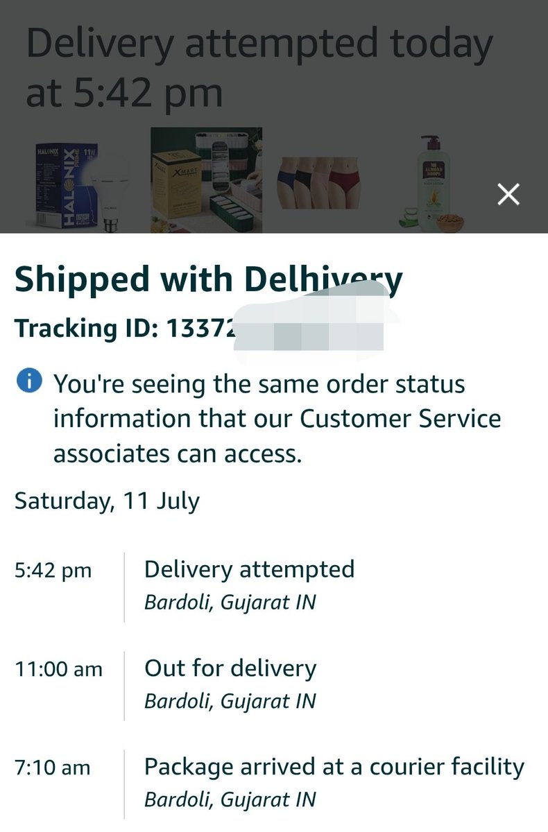 sandhya0707's tweet photo. @AmazonHelp @amazonIN @delhivery This is routine. Doesn't arrive at the spot, give a missed call to show it to supervisor that customer not available, he will not attend my call. Will take back the items and doesn't respond. I wish I need to speak to Delhivery Surat team. https://t.co/reB7cE0MEA
