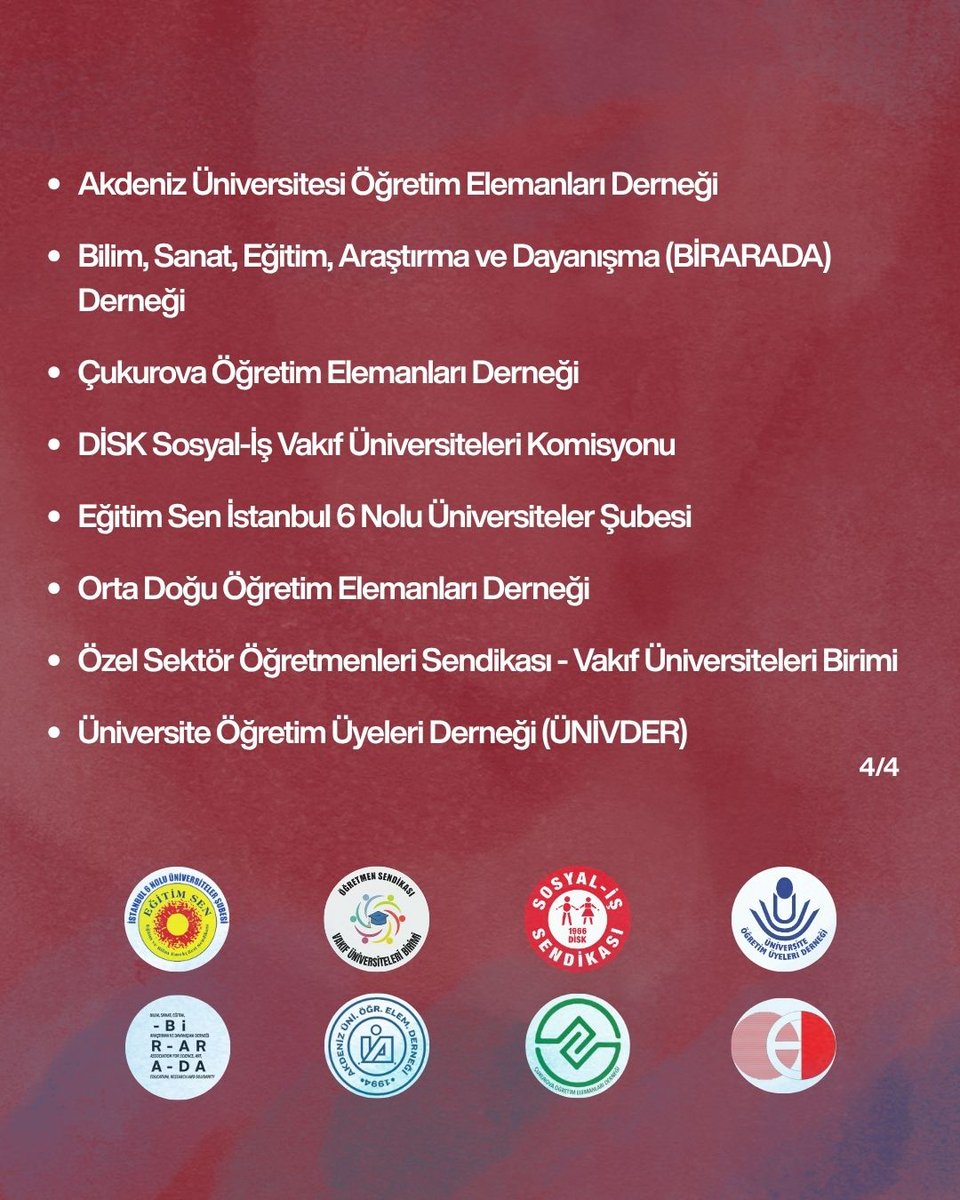 UNVDER's tweet photo. Vakıf üniversitelerinde yaşanan akademik kıyıma dur diyoruz.

Son 2,5 yılda basına yansıyan verilere göre en az 446 akademisyen işten atıldı. 

Keyfi ve hukuksuz fesihler durdurulmalı, işten atılan tüm akademisyenler görevlerine iade edilmelidir. https://t.co/DtzEPRIofg