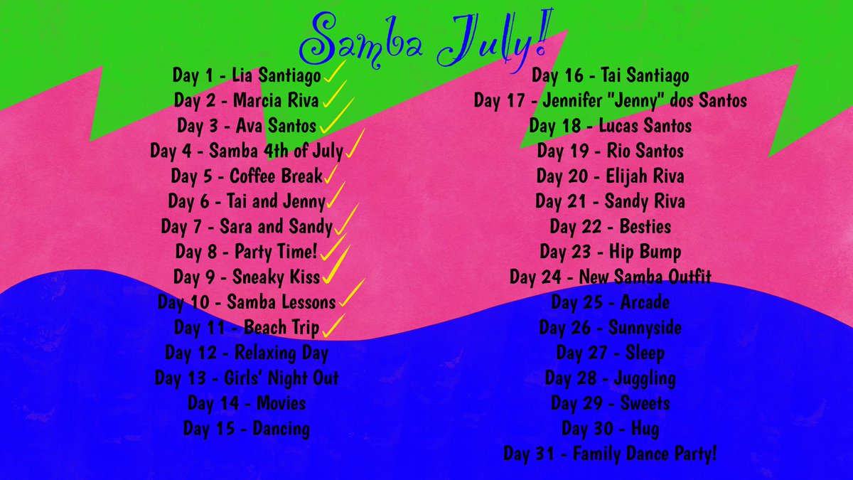 SparkCartoons's tweet photo. Samba July - Day 11: Beach Day
The Santiago Family went to Sunnyside Beach for a fun Saturday outing. Time for some sun and surf!
#SambaTimeCartoon #SambaJuly2026 #BeachDay #SunAndSurf #BlueLightningDoodles https://t.co/oaI1nFiFu9