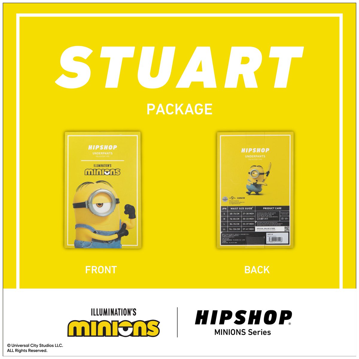HipshopOfficial's tweet photo. ◼️◼️ MINIONS Series ◼️◼️
コミカルで愛らしく、いたずら好きで元気いっぱいなミニオンたちの魅力を、HIPSHOPらしいポップなデザインでアンダーウェアに落とし込みました。
いたずら好きで、反骨心溢れるスチュアートは永遠の少年の心を持つミニオン。
「STUART」
https://t.co/qnrW446wJ7
#HIPSHOP https://t.co/4KxRkz5SkJ