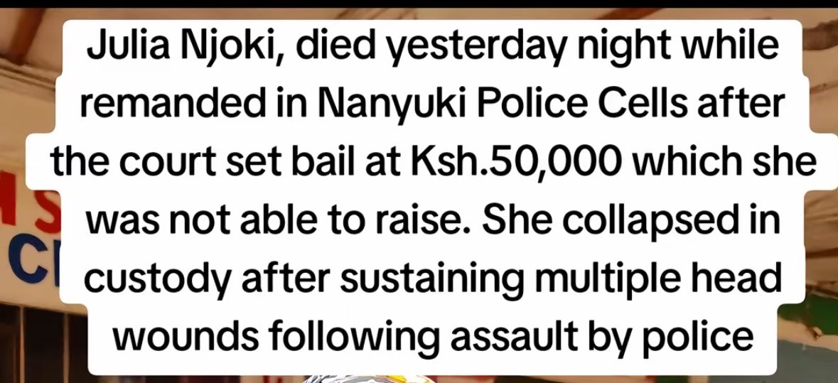 Kibet_bull's tweet photo. No one is safe in police cells since Ruto took over. https://t.co/7gGViqGoFz