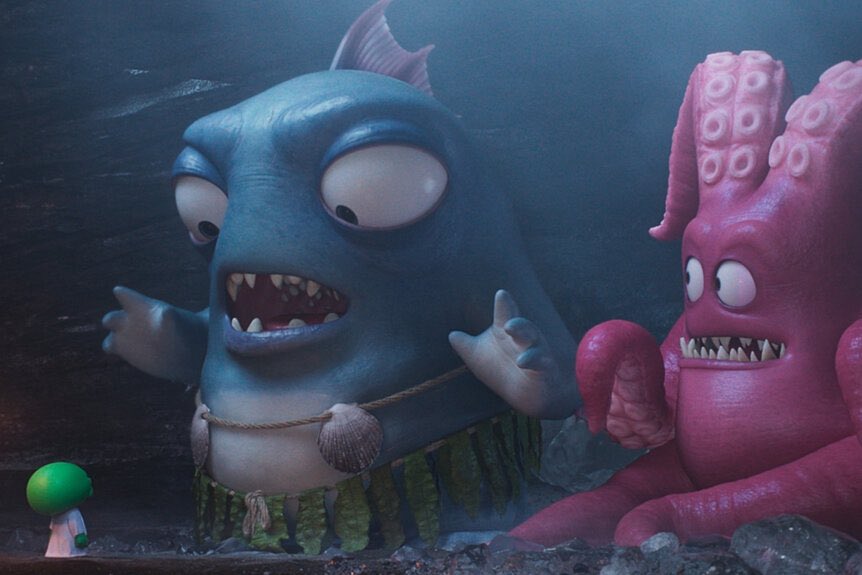 kamilmirkowicz's tweet photo. I took my son to see the new Minions movie, and there they were Lovecraftian monsters—Cthulhu, Dagon, Shoggoth, and Nyarlathotep. A little girl and her dad walked out of the cinema… My son stayed and kept asking for more details. ;) https://t.co/EnMBIWl0Bs