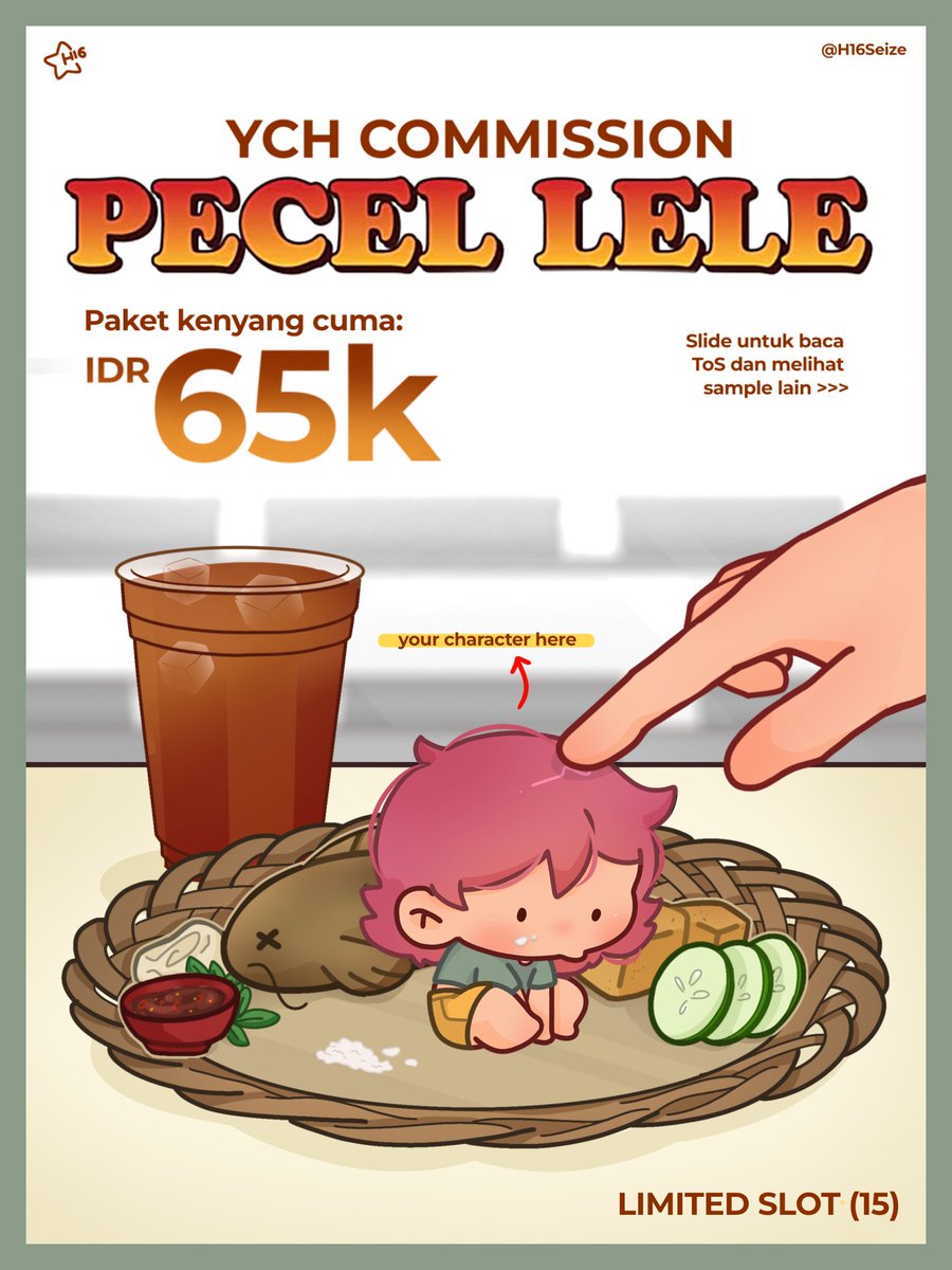 H16seize's tweet photo. [RT &amp; Like are very appreciated] 
YCH COMMISSION OPEN - Local Only  🇮🇩 

Limited slot: 0/15

📝Kalau kamu tertarik atau ada pertanyaan, boleh langsung DM aku yaa! (tolong tag setelah DM)👌🏻

#artidn #zonakaryaid #commsopen #commissionsheet #zonauang https://t.co/dwpltCnd78