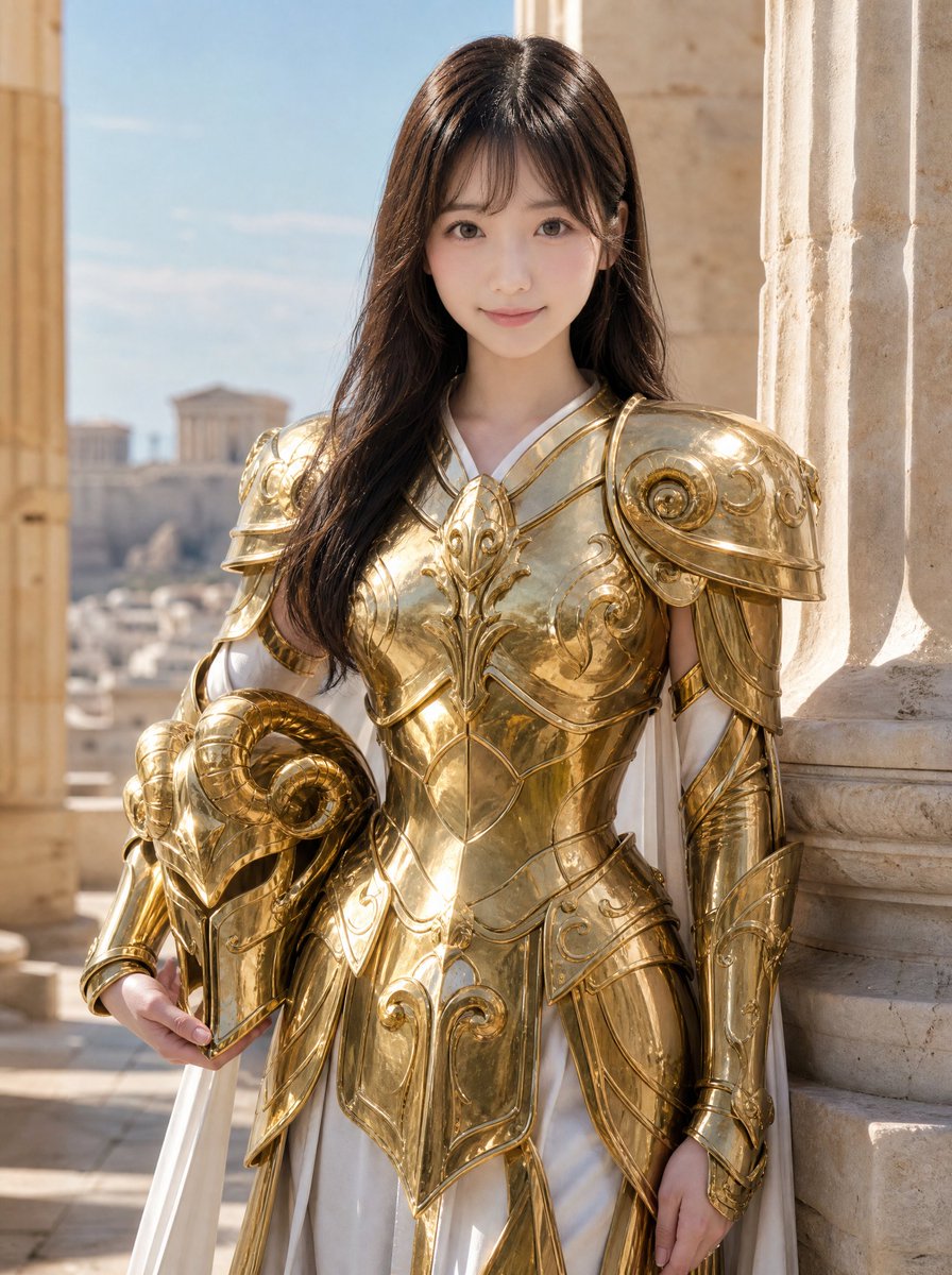 金の鎧をまとってると、なんとなく気持ちまでまっすぐになる。少し重い