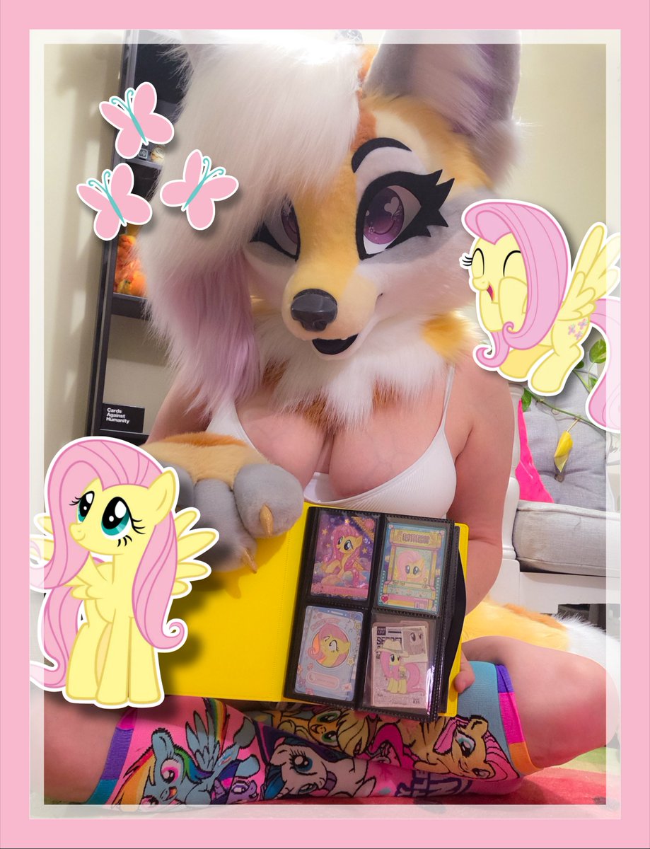 chirpyderp's tweet photo. She just wants to tell you about how Fluttershy is best pony for 3hrs straight tbh 🥺🥺

#fursuit #mlp #glitzyfox #fyp #softsuit https://t.co/UhYQLLjHfh
