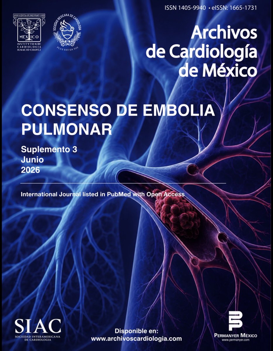 EmergenciasSiac's tweet photo. 🆕 Ya disponible Consenso SIAC sobre Embolia Pulmonar, elaborado por el Consejo de Emergencias y Cuidados Críticos Cardiovasculares.
📖 Recomendaciones actualizadas para el diagnóstico y manejo de la EP.
🔓 Acceso libre:
https://t.co/2I3HKLrGI0
#EmboliaPulmonar #SIAC #Cardiología https://t.co/ahoUjE2KEL