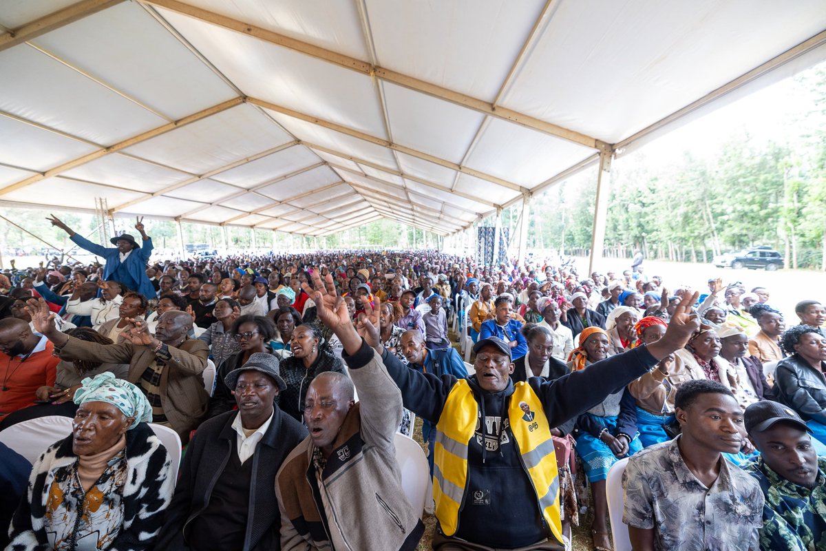 WilliamsRuto's tweet photo. We celebrate the long and remarkable life of Mzee Patrick M’Anaiba Baikilanya.  

Mzee was hardworking, inspiring and an illustrious role-model to many; and it is no wonder his footprints are evident all over.  

The family, relatives and friends are in our thoughts and prayers at this time of mourning.

At Kaelo, Meru County, for the burial of Mzee Baikilanya, father of Igembe North MP Julius Taitumu. 

Rest In Peace.