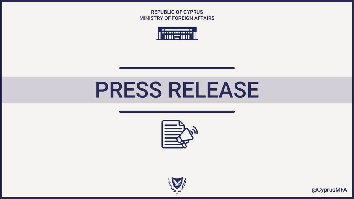 CyprusMFA's tweet photo. Press release by the Ministry of Foreign Affairs of the Republic of Cyprus regarding the statement by the Ministry of Foreign Affairs of Türkiye on the European Parliament Resolution on Cyprus.

🔗 https://t.co/pIyQLpBVBo https://t.co/mxx45y3aFf