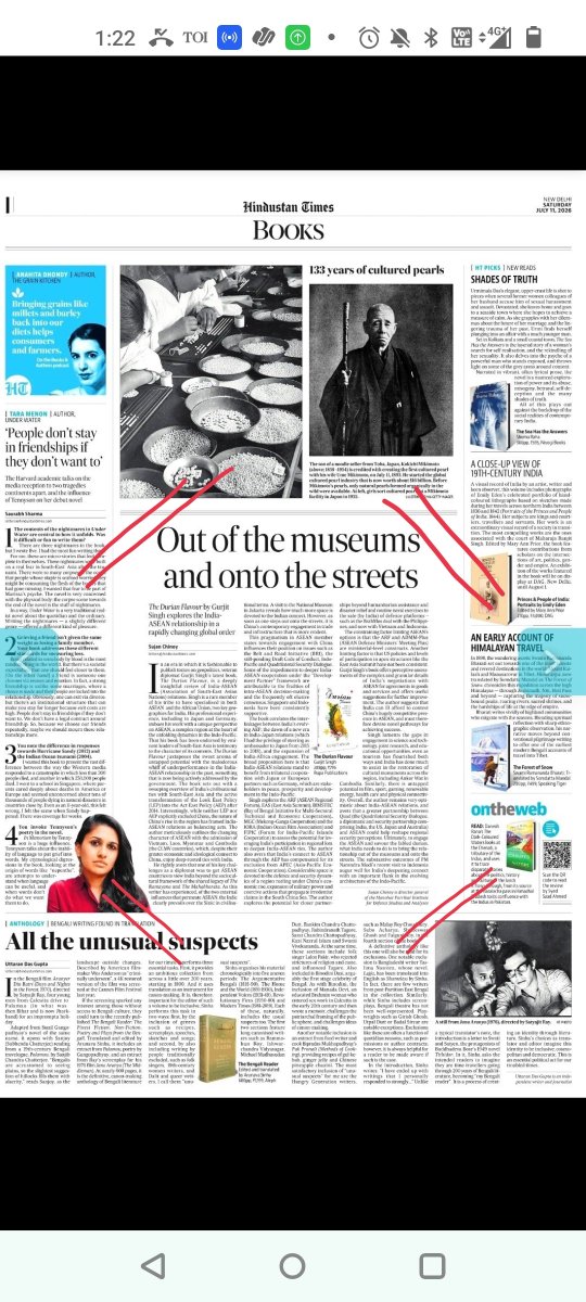 SujanChinoy's tweet photo. My review in @htTweets of @AmbGurjitSingh 's book - The Durian Flavour: #India and #ASEAN after a decade of the #ActEastPolicy - published by @Rupa_Books   See link: https://t.co/okwGoMn7Wy @MEAIndia @ASEAN @IndianEmbJkt @IDSAIndia https://t.co/nbsNAxIcgD
