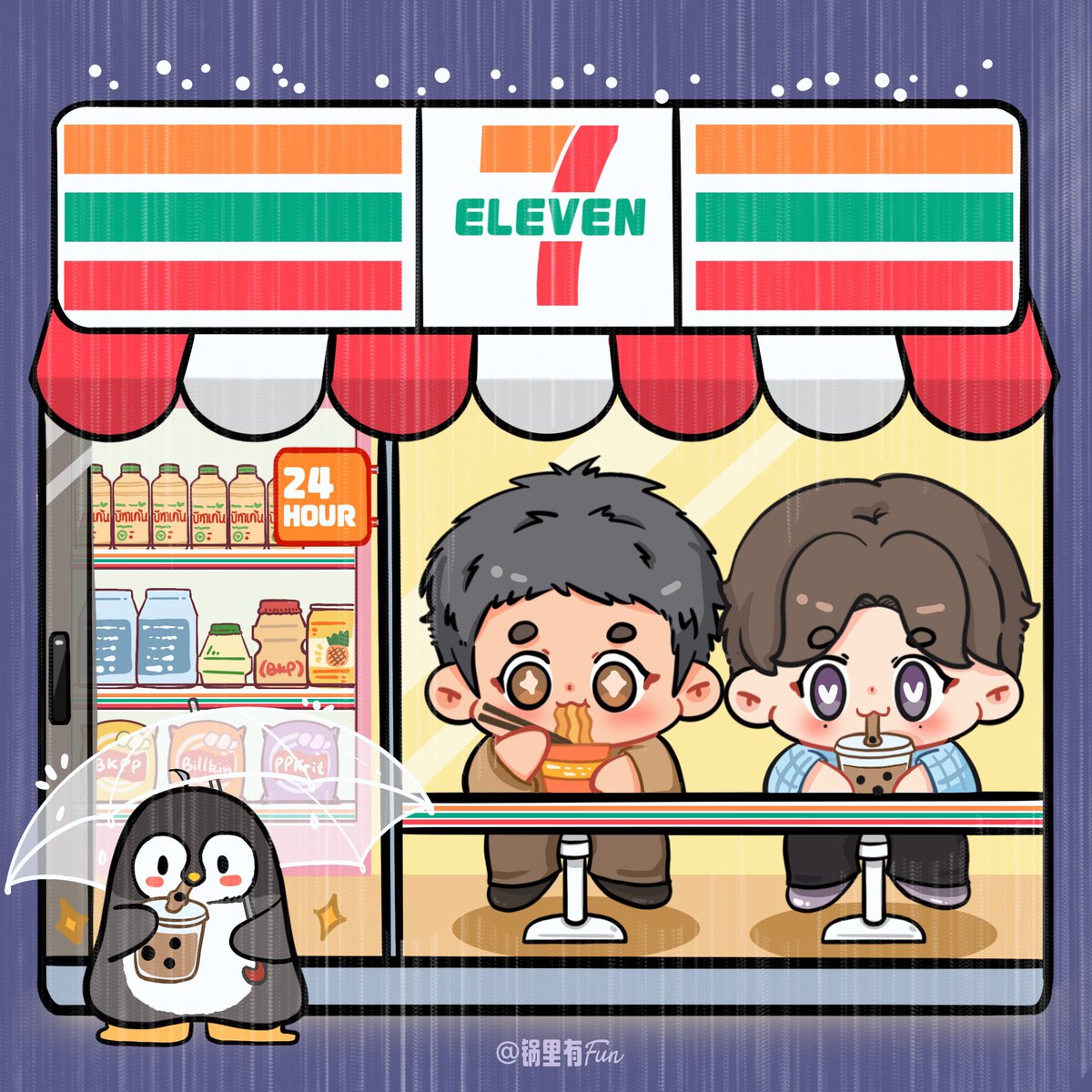 linkoguo34's tweet photo. 7️⃣1️⃣1️⃣day
一起逛便利店吧🤭
#bkpp
#fanartㅤ https://t.co/zwEX5nAaAy