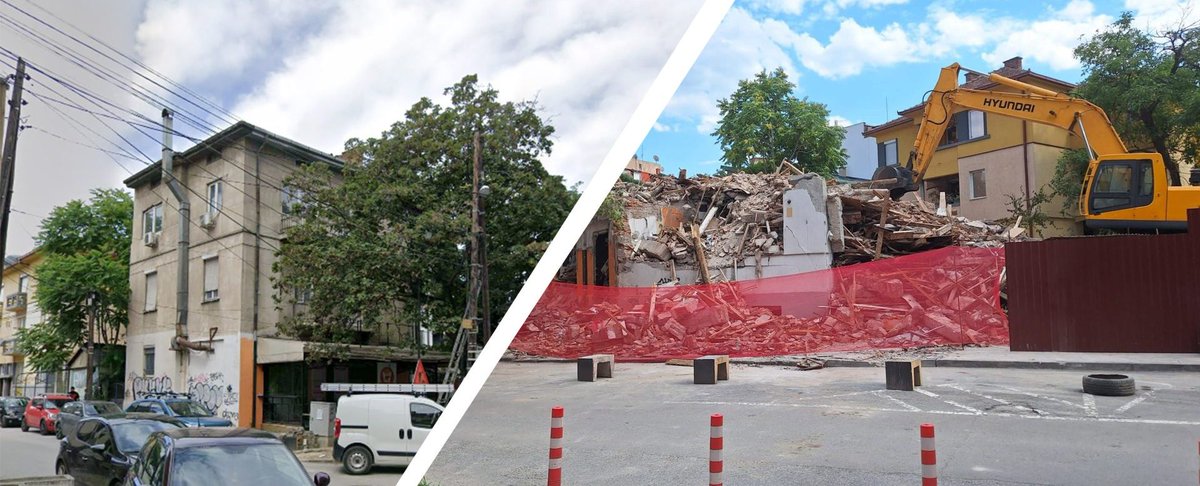 MAPX_MK's tweet photo. Во текот на минатата недела беше срушен објектот на аголот меѓу улиците „Никола Тримпаре“ и „Борка Талески“, проектиран во 1932 година од архитектот Иван Артемушкин
Прочитајте повеќе на > https://t.co/JvdzASigCO https://t.co/EgG4zY1sub
