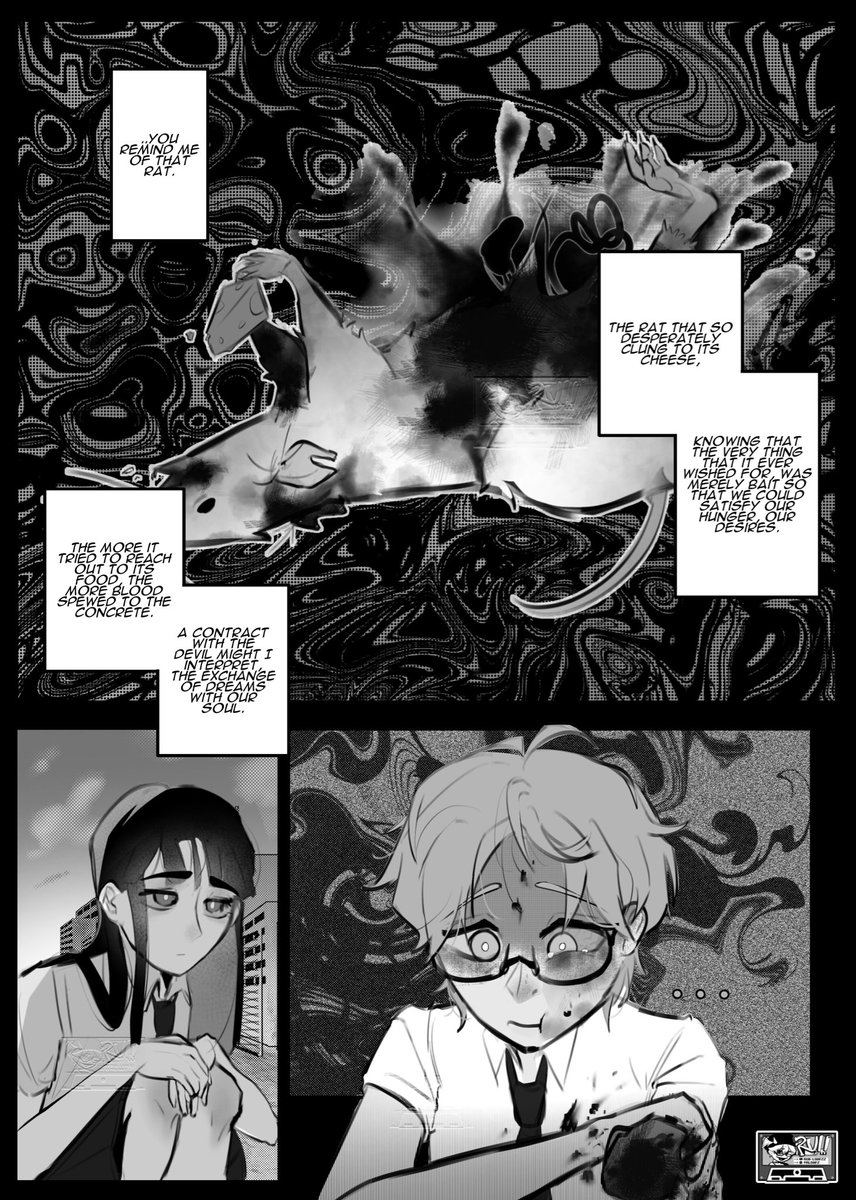 RLoafz's tweet photo. Part (1/?) 
Interpretation of Sua’s pov  
TW: Dead animals / implied SA / implied necrophilla 
(THIS IS NOT TO ROMANTISE SA/NECROPHILLA, This is just my interpretation of Sua’s side of the first ep) 
#zombiestage #ZOMSTㅤㅤㅤㅤㅤㅤㅤㅤㅤ https://t.co/ezAnaFq3dG